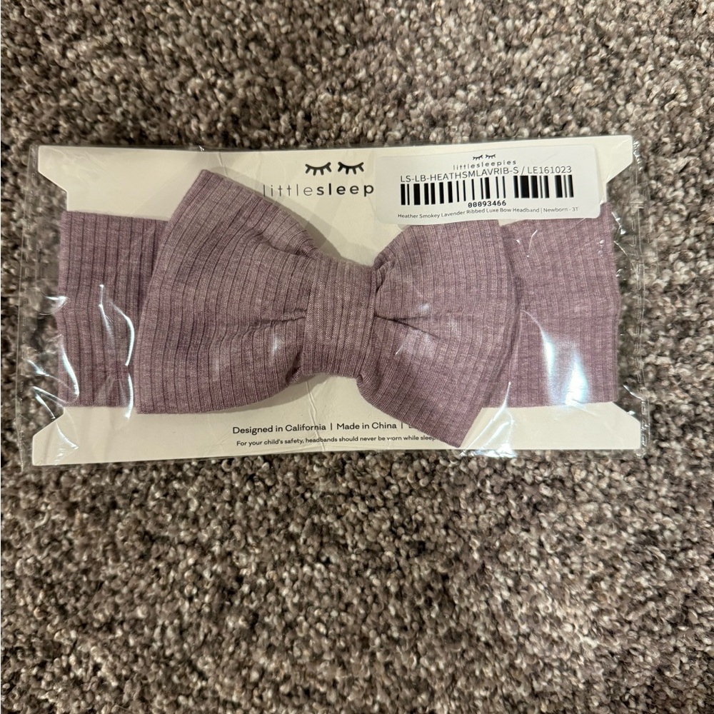 Little Sleepies Lavender Bow Headband